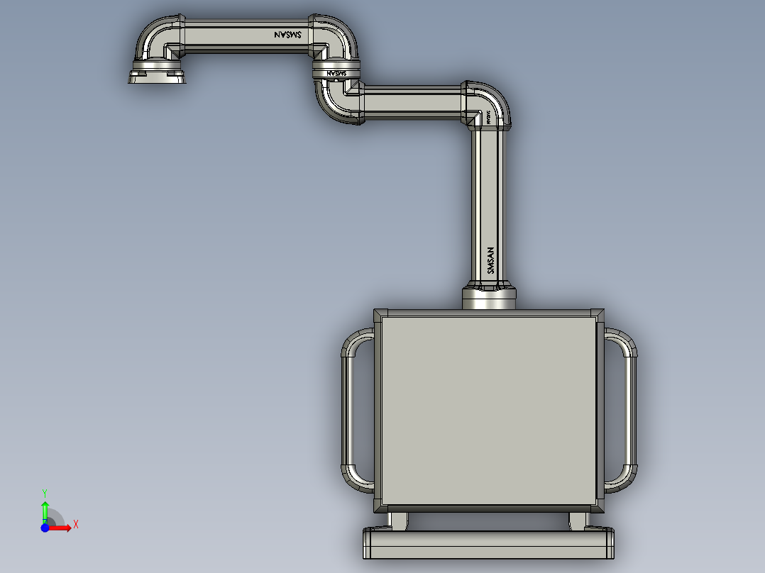 悬臂控制操控箱键盘支架-B4-顶座-转角-中间连接器-箱体链接器-200-250-300前视图