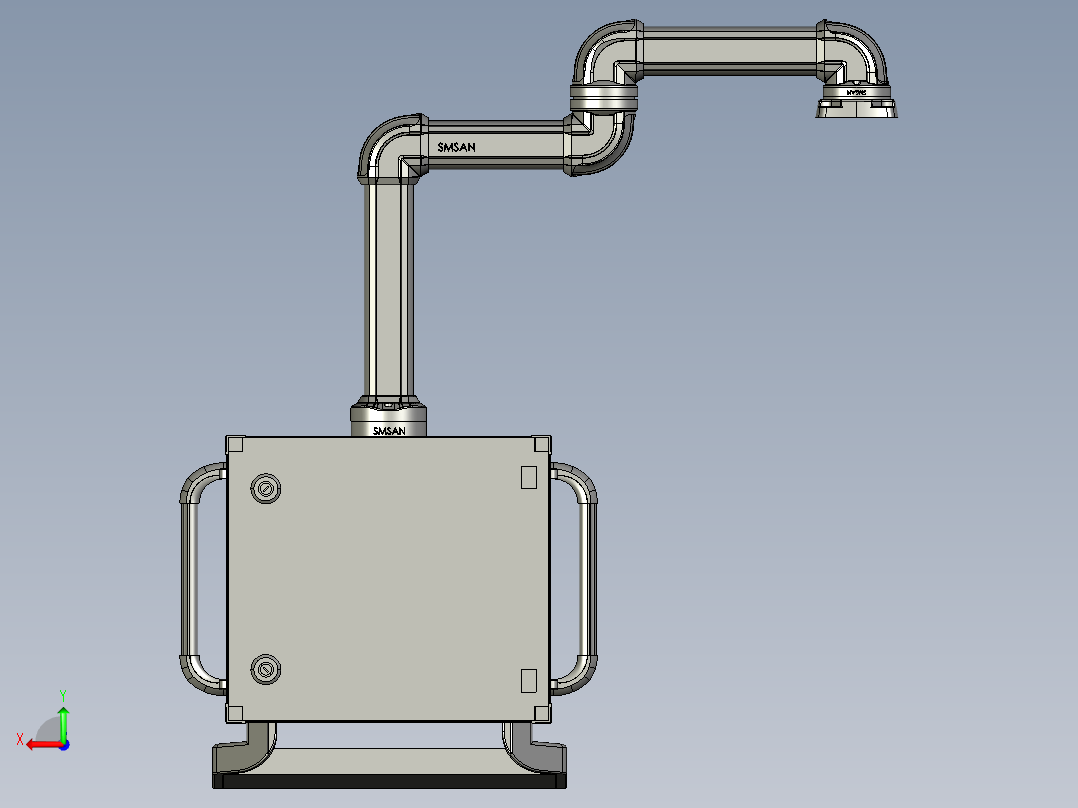 悬臂控制操控箱键盘支架-B4-顶座-转角-中间连接器-箱体链接器-200-250-300后视图