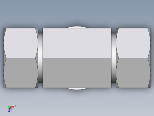 卡套式工业通用硬管接头EO_Adjustable_locknut_branch_tee_TEE30SRCF俯视缩略图