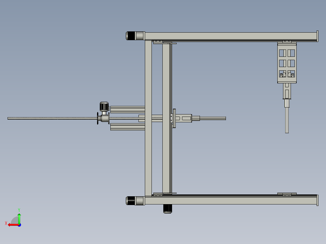 多自由度调节机构后视图
