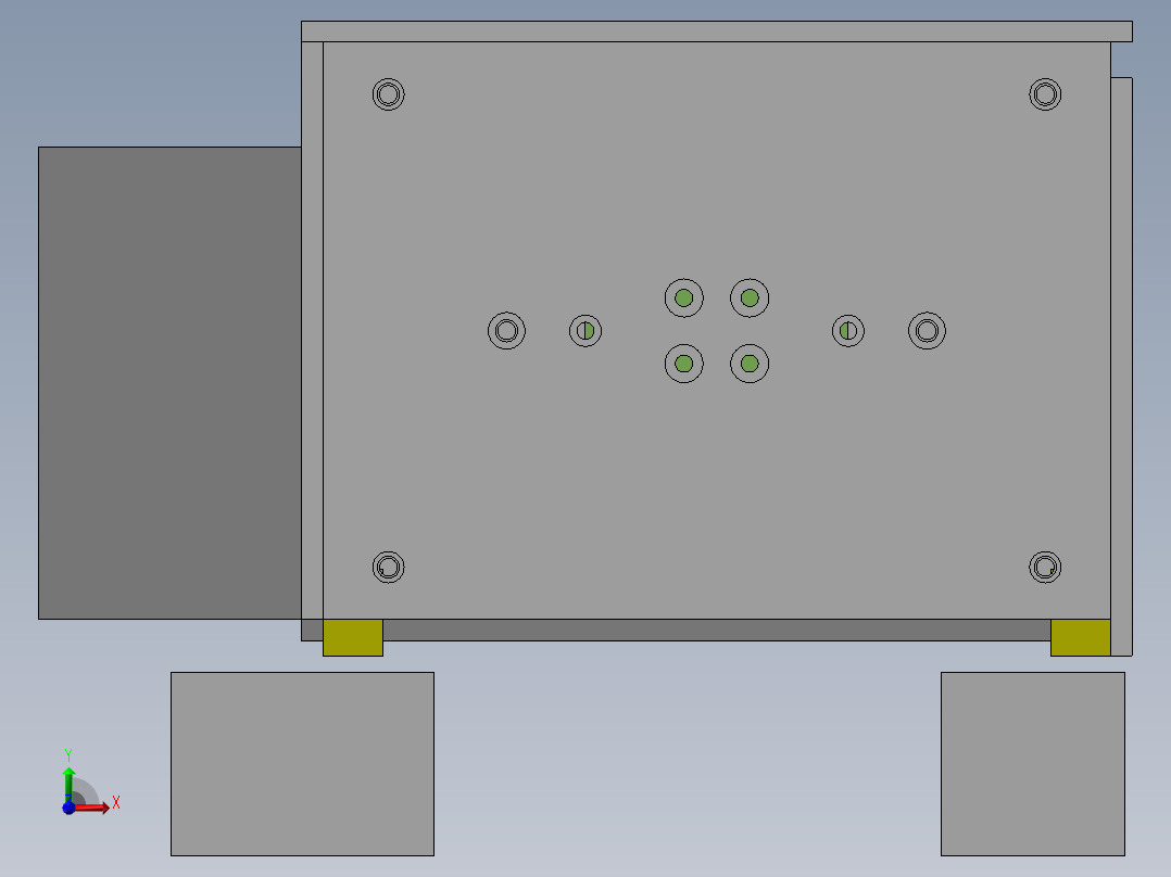 铆压机 3D模型前视图