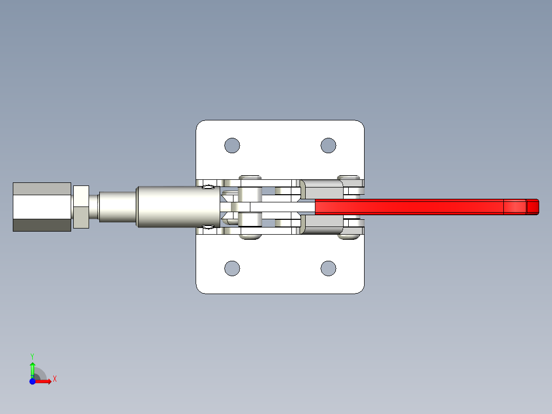 推拉式夾鉗SSP(C)-3D多系列多零件图纸模型前视图