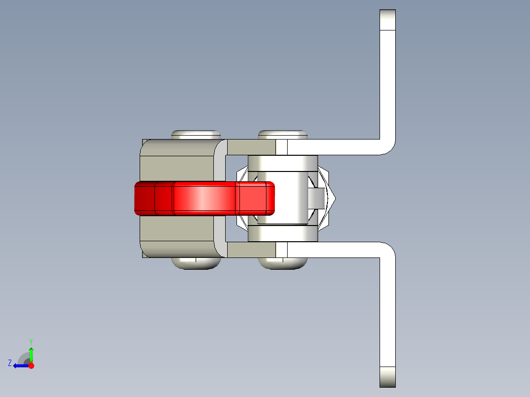 推拉式夾鉗SSP(C)-3D多系列多零件图纸模型右视图