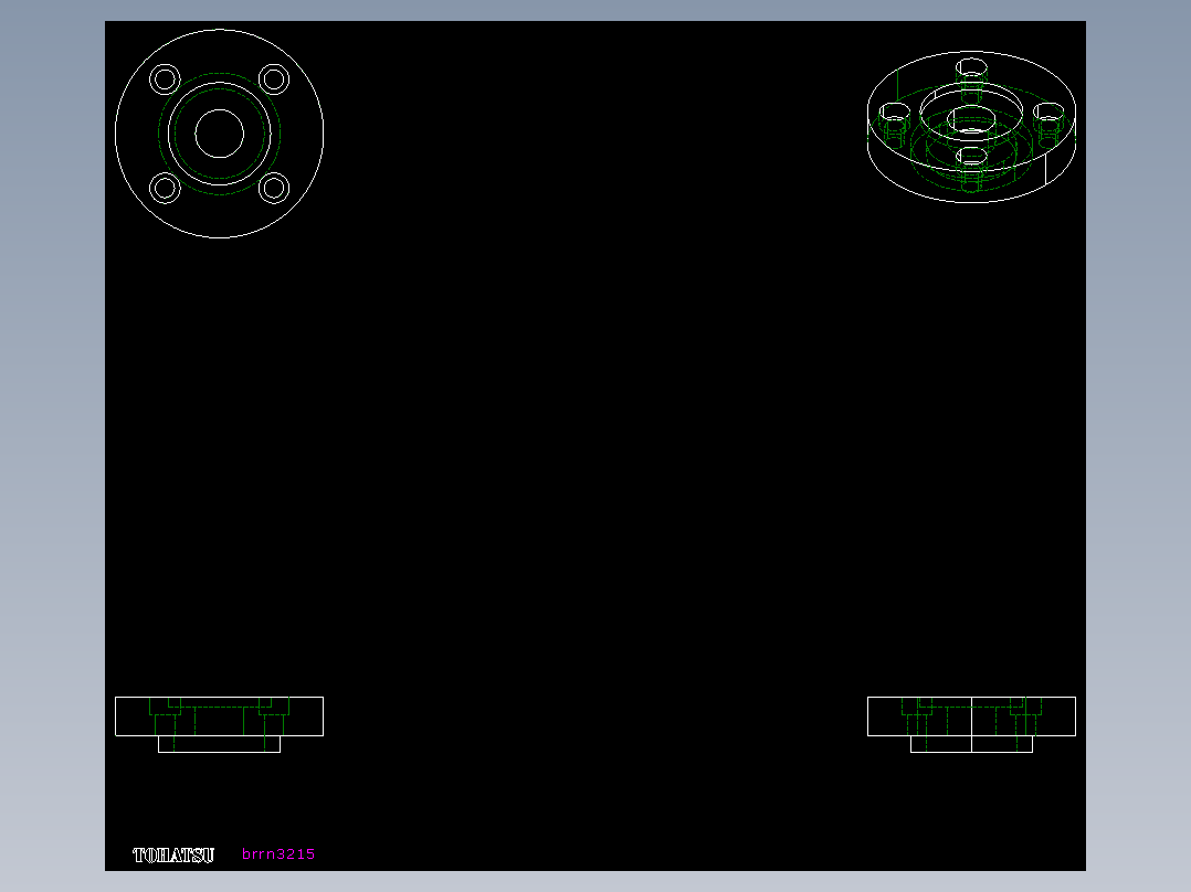 軸承座(凸緣型)BRRN-2D多系列多零件图纸模型