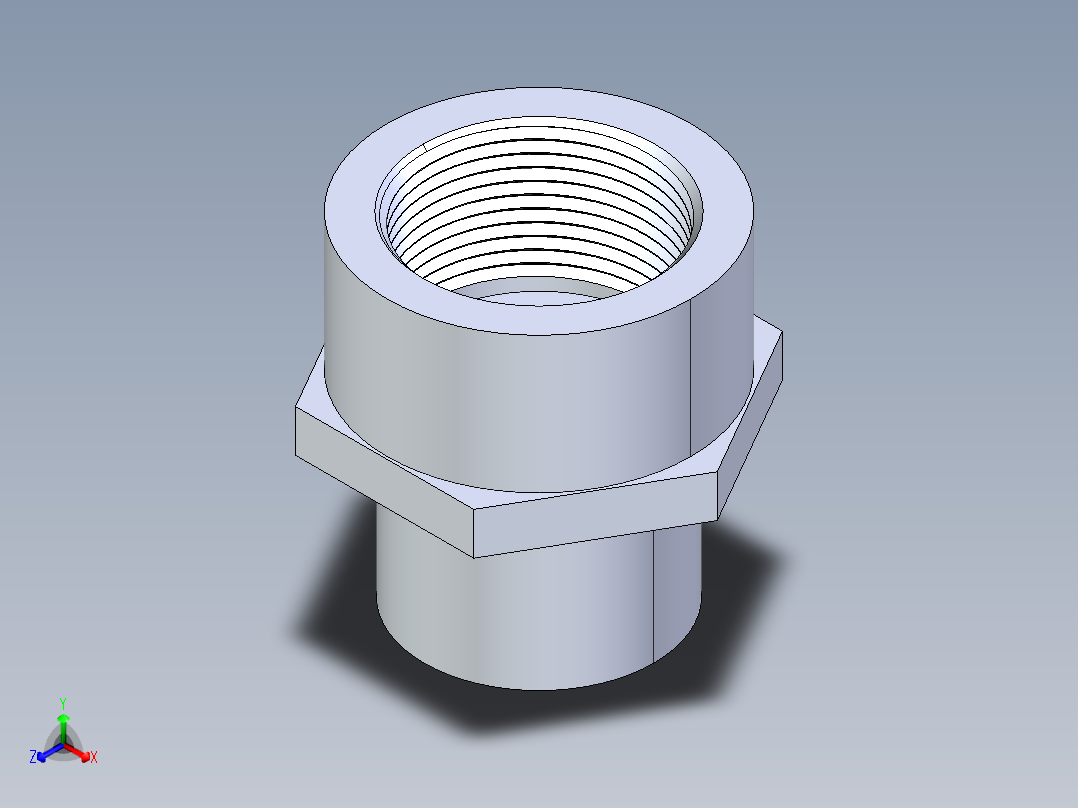 CPVC管件31-Sch80_PVC-Brass_SPIGxFPT_9878-012BR_1.25in主视图