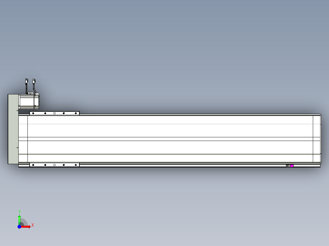 VF丝杆传动-一般环境VF27-Lxx-C-S1250-BR-ZP75-D3前视图
