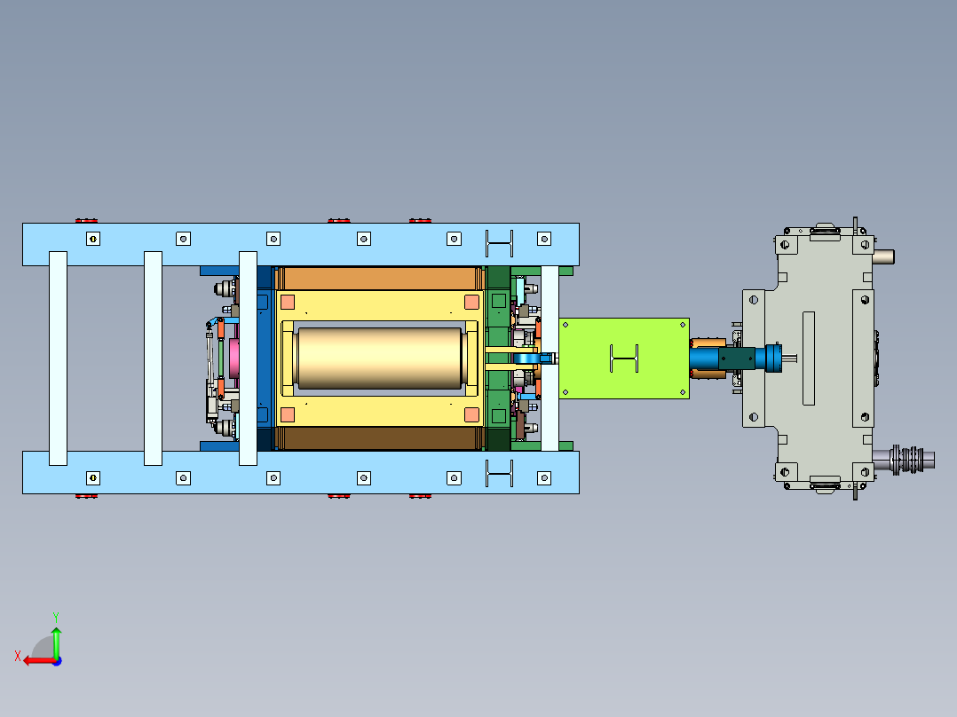 三个高铣床机架文件右视图