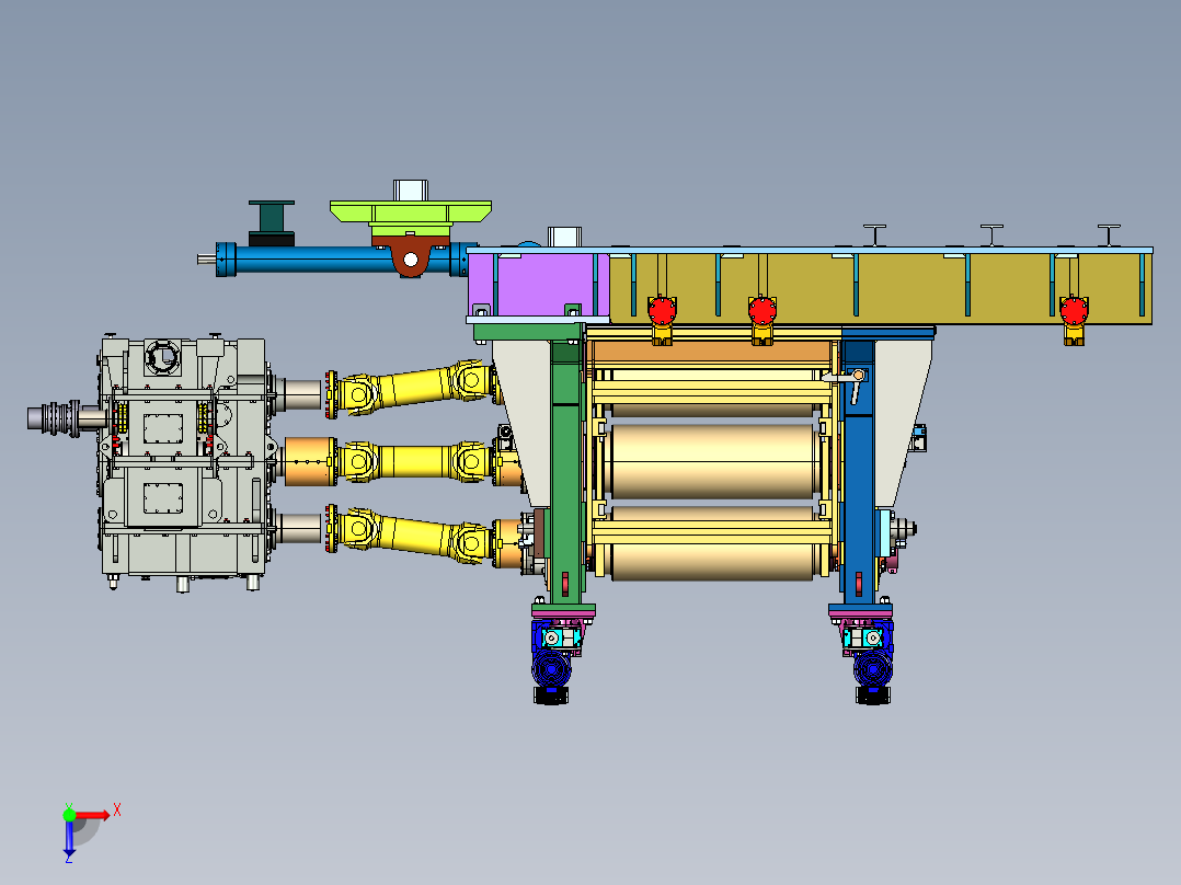 三个高铣床机架文件俯视图