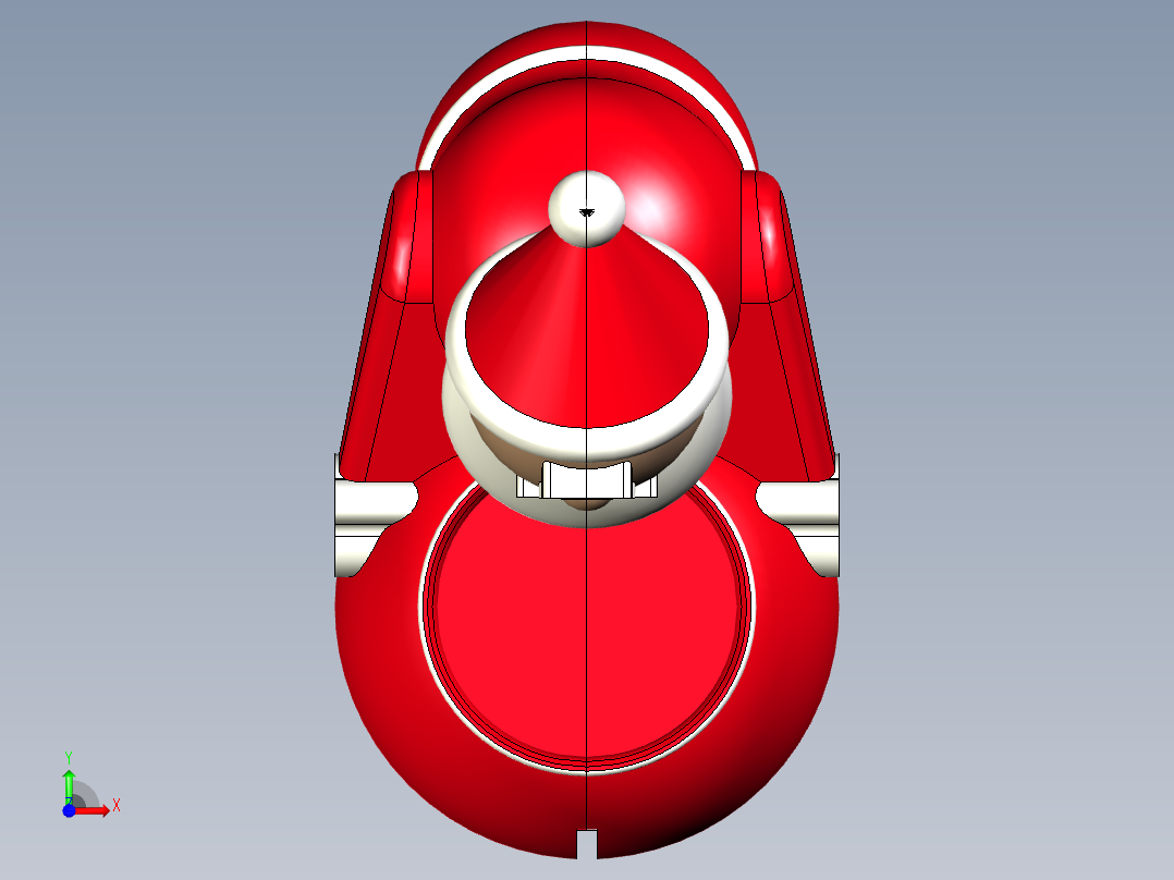 独眼圣诞老人储蓄罐前视图
