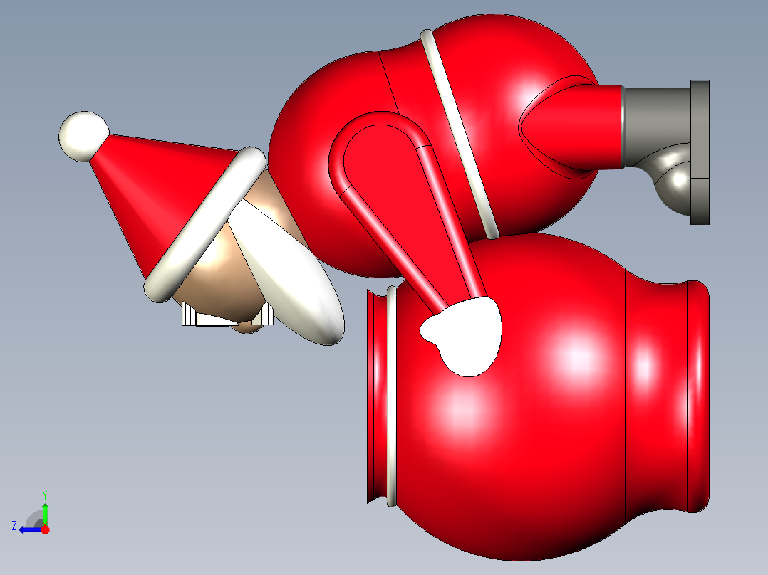 独眼圣诞老人储蓄罐右视图