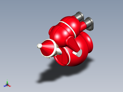 独眼圣诞老人储蓄罐正等轴测缩略图
