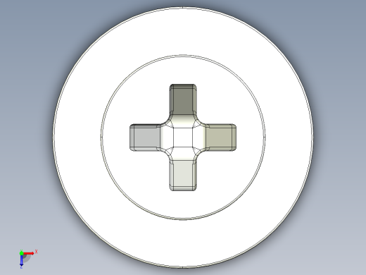 紧固件-STEP 0.2500 Flathead俯视缩略图