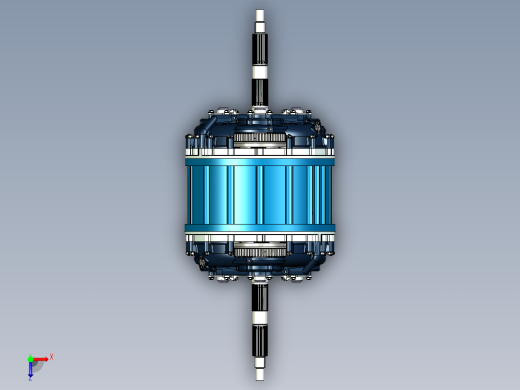 油电混合车变速箱三维图俯视缩略图