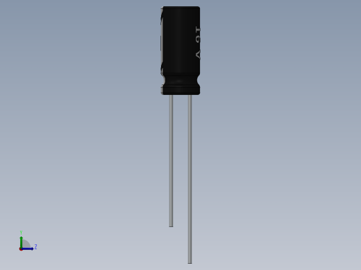 电容器 二极管 电阻器-Capacitor 100uF-16V左视缩略图