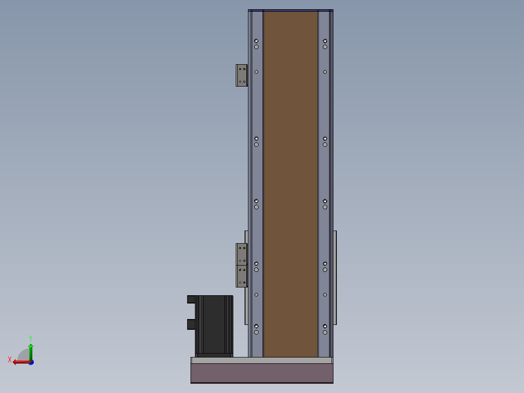 电动滑台模组SDM136左折模型后视图