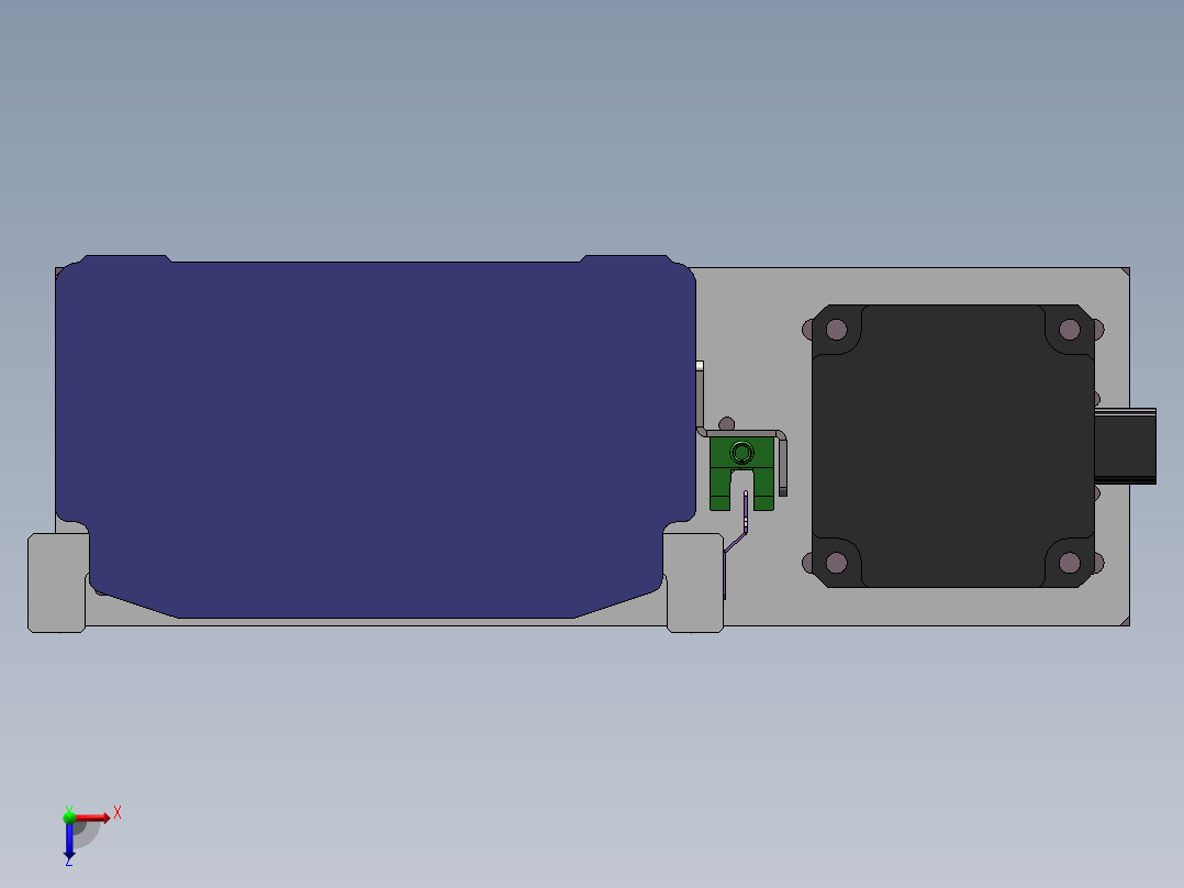 电动滑台模组SDM136左折模型俯视图