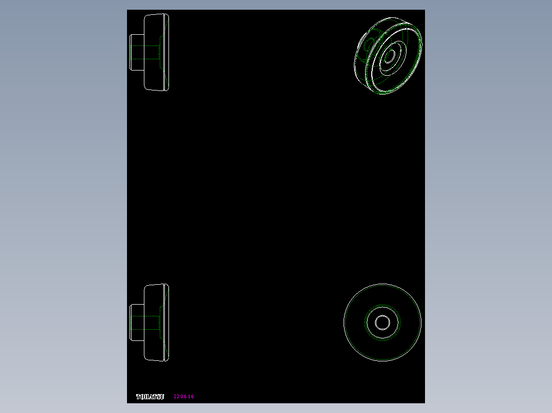 人體工學型把手(貫通孔)ELK.FP-2D多系列多零件图纸模型