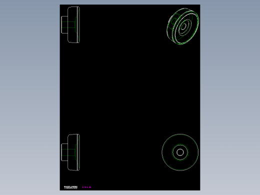 人體工學型把手(貫通孔)ELK.FP-2D多系列多零件图纸模型