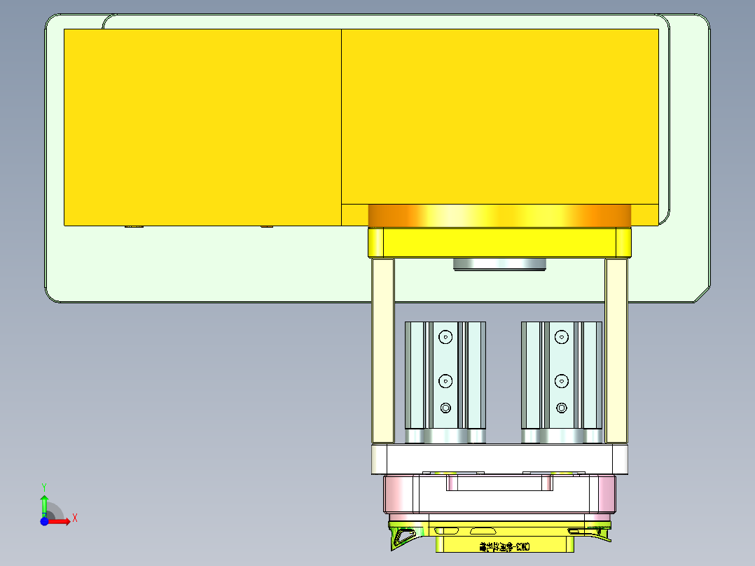 VT306笔记本CNC工装夹具三维模型-CNC3-0822前视图