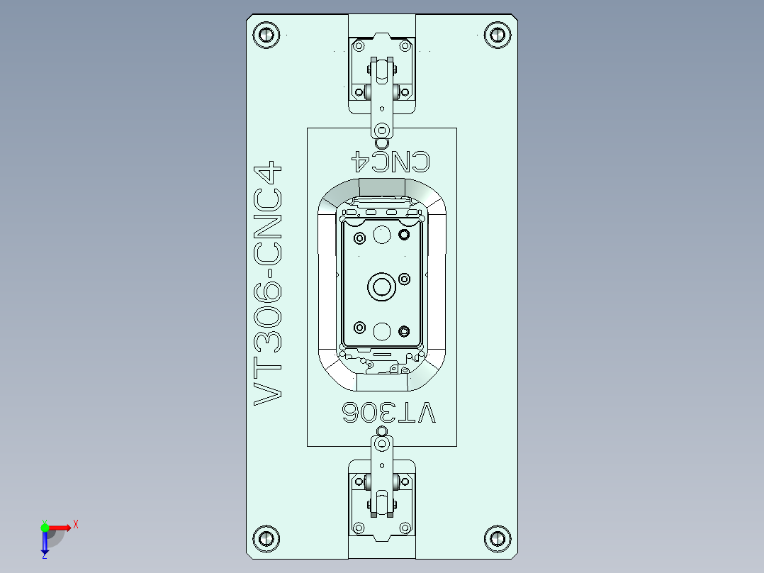 vt306-笔记本CNC工装夹具三维模型cnc4俯视图