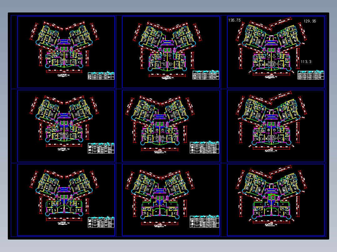 河南某小区高层户型图