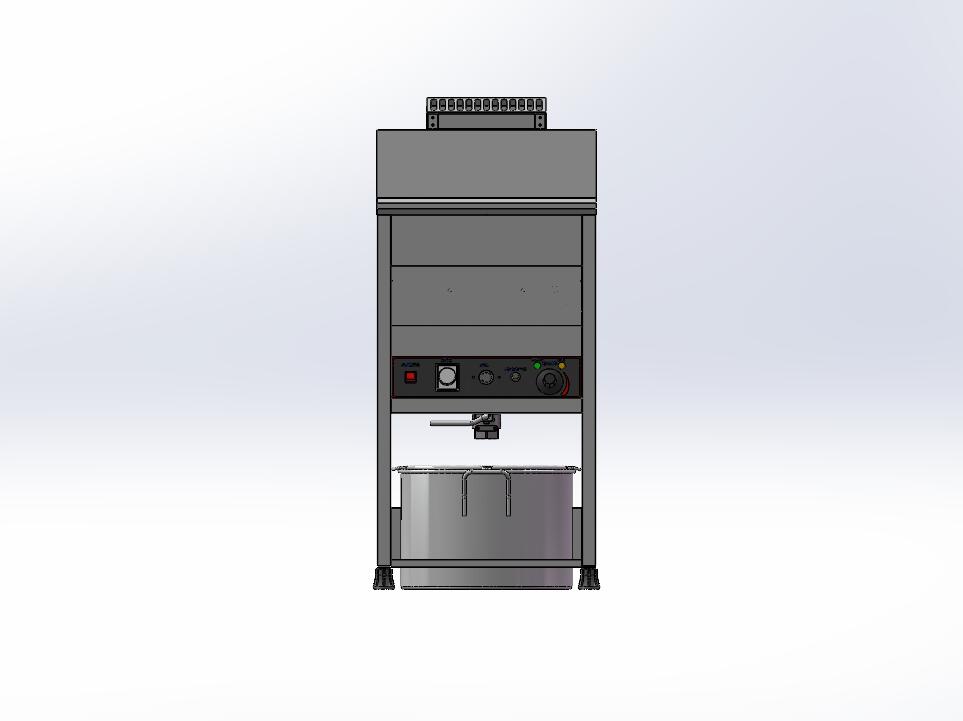 立式电油炸炉（sw21可编辑+cad）