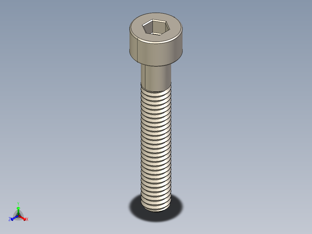 Screw_DIN_912_M4x25_A2.STEP公制内六角螺钉