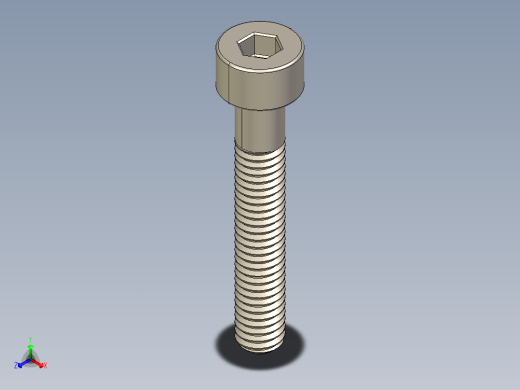 Screw_DIN_912_M4x25_A2.STEP公制内六角螺钉