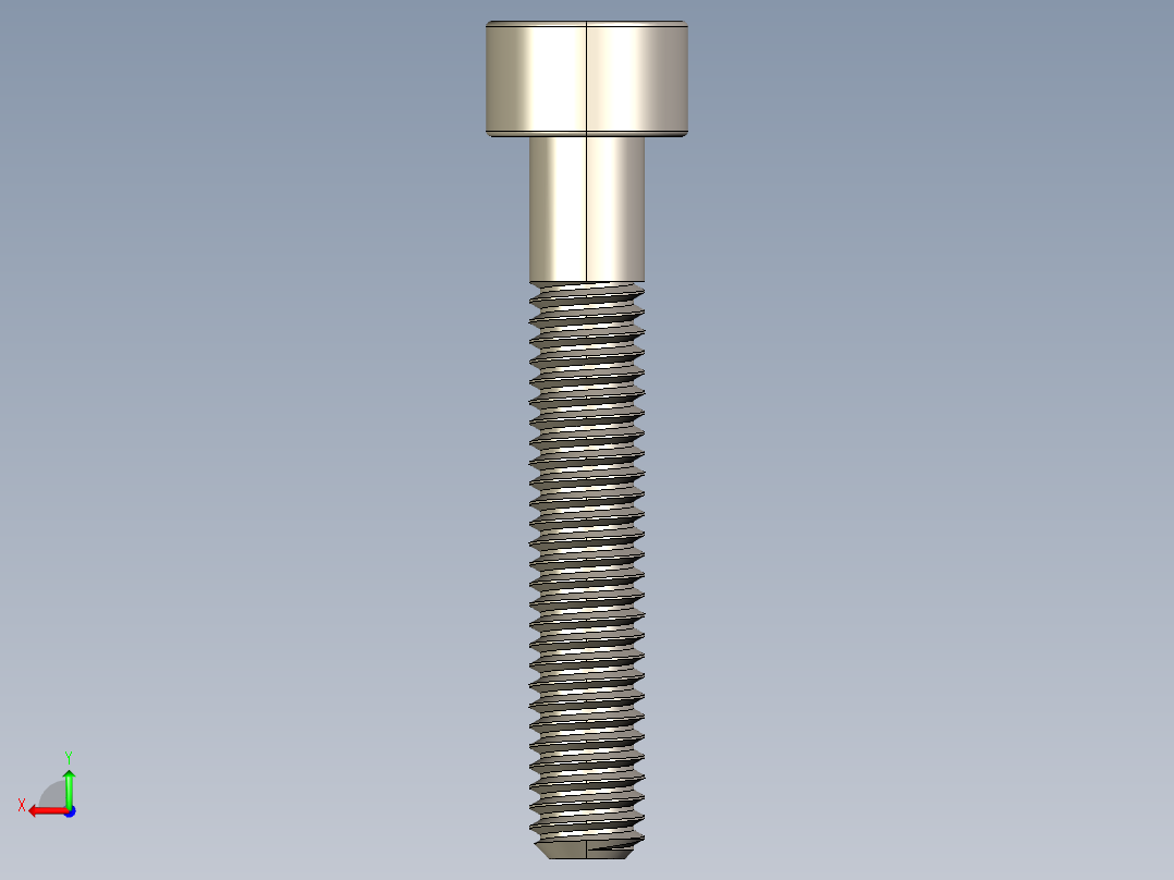 Screw_DIN_912_M4x25_A2.STEP公制内六角螺钉后视图