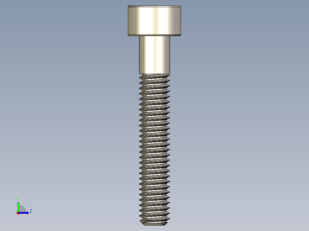 Screw_DIN_912_M4x25_A2.STEP公制内六角螺钉左视图