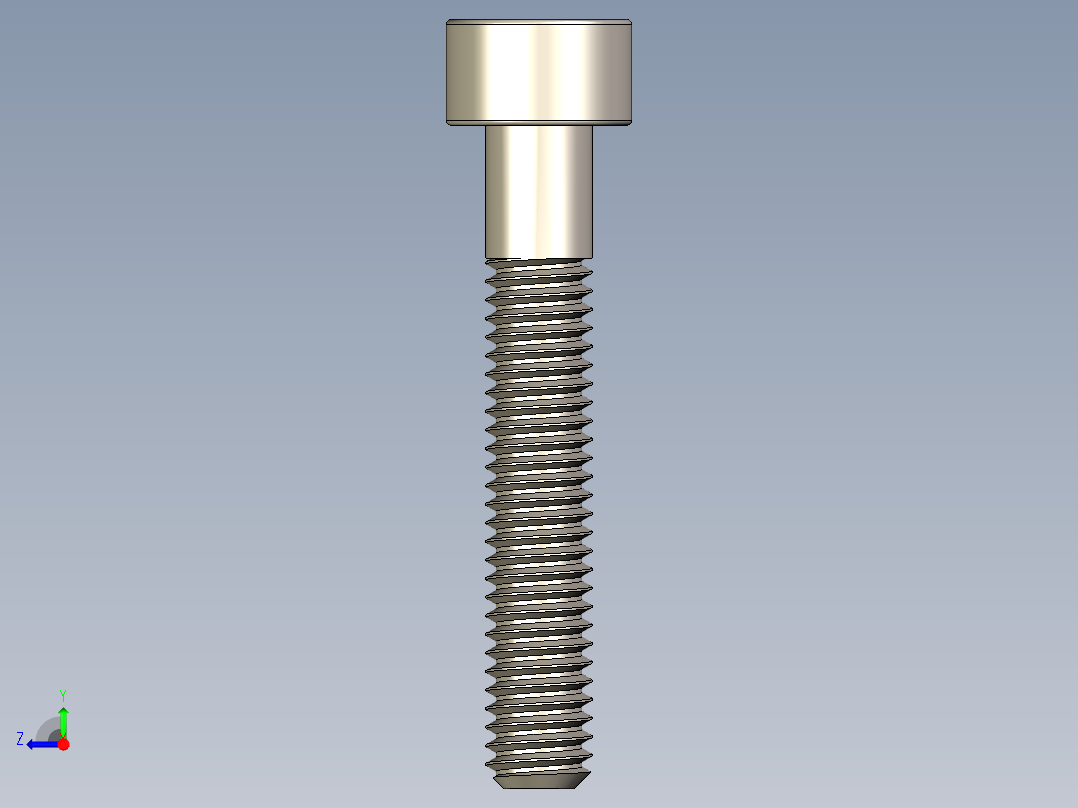 Screw_DIN_912_M4x25_A2.STEP公制内六角螺钉右视图