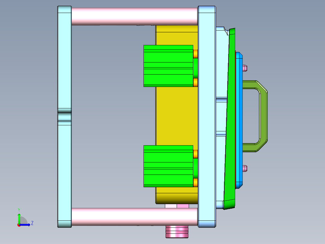 DAP10-笔记本CNC工装夹具三维模型CNC2-2019-01-04左视图