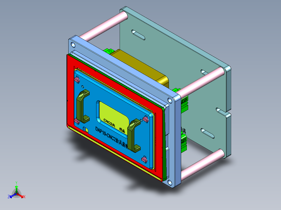 DAP10-笔记本CNC工装夹具三维模型CNC2-2019-01-04正等轴测图