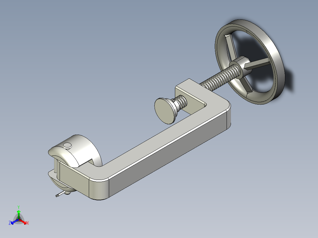 手轮锁紧结构主视图