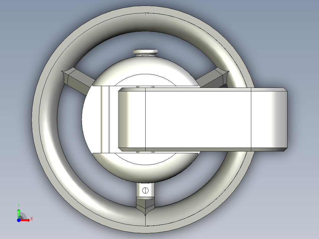 手轮锁紧结构前视图