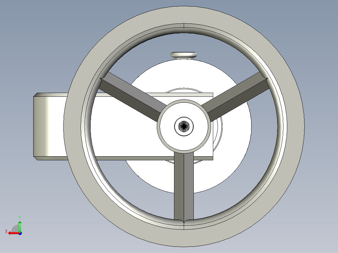 手轮锁紧结构后视图