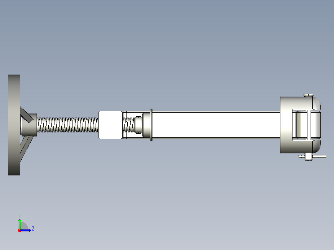 手轮锁紧结构左视图