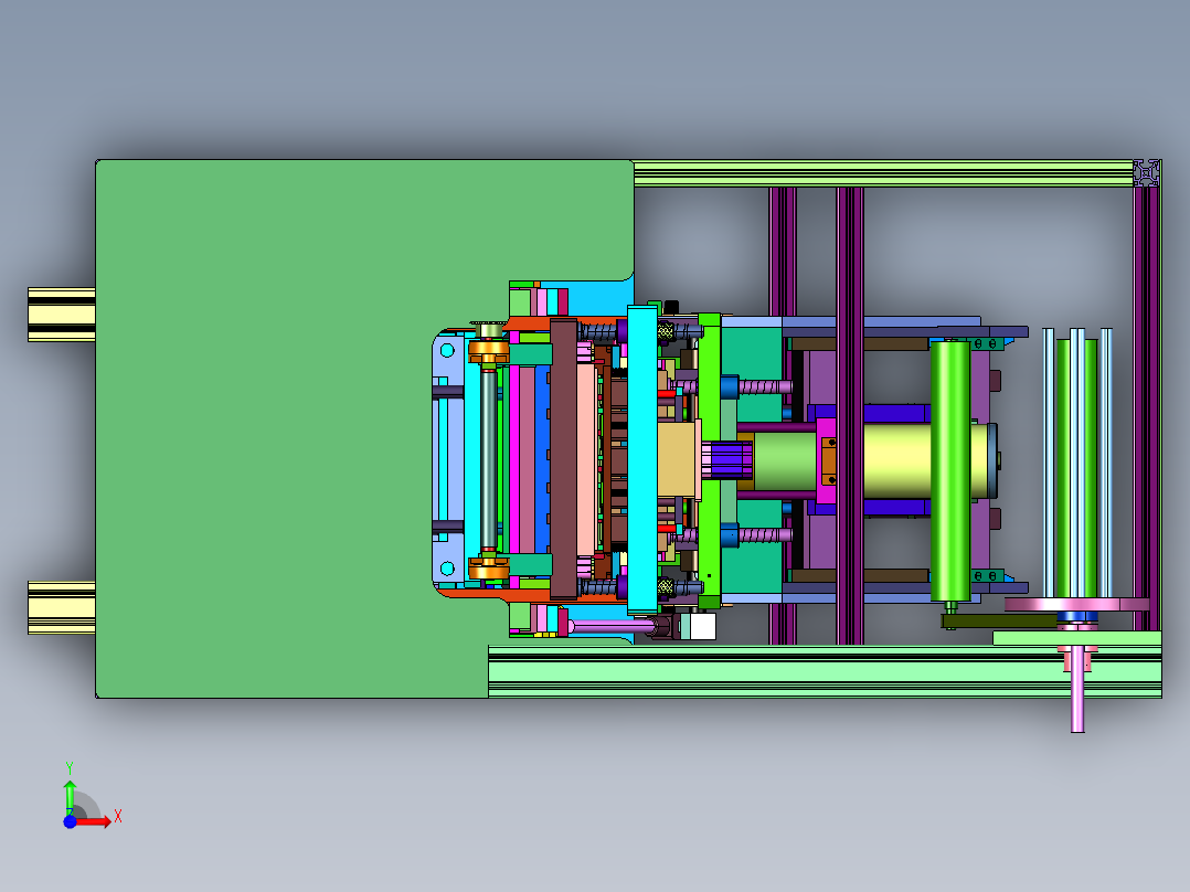 牙刷抓取送料打包装置前视图