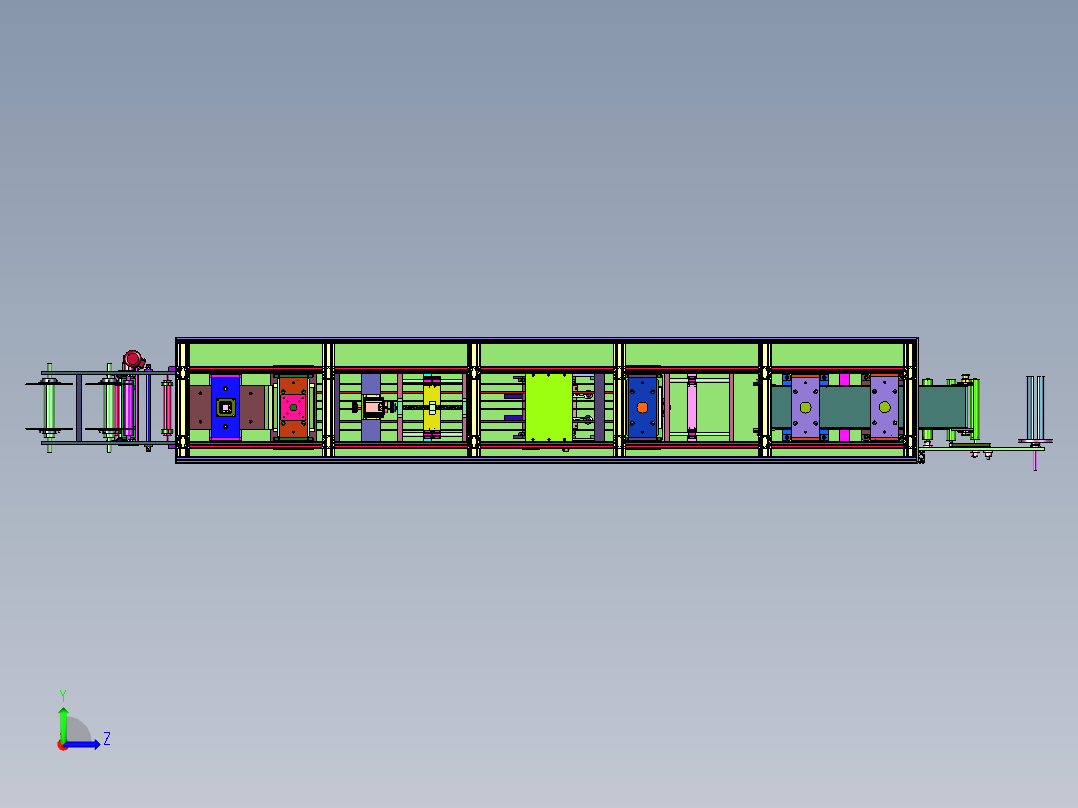 牙刷抓取送料打包装置左视图