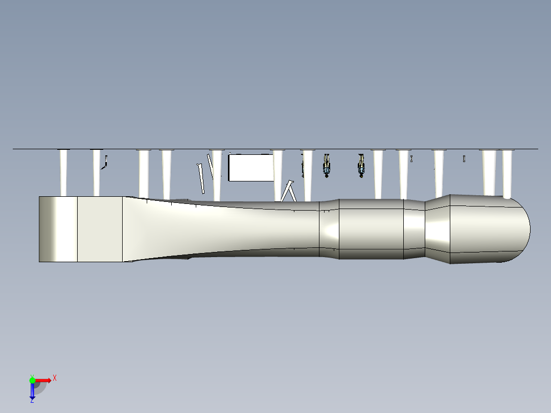 B3003256-风洞模型俯视图
