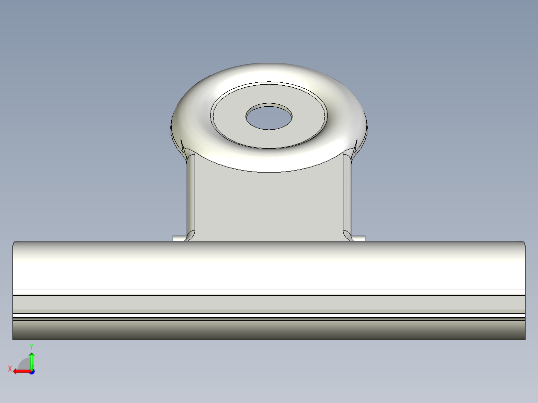 64 毫米金属斗牛犬夹后视图