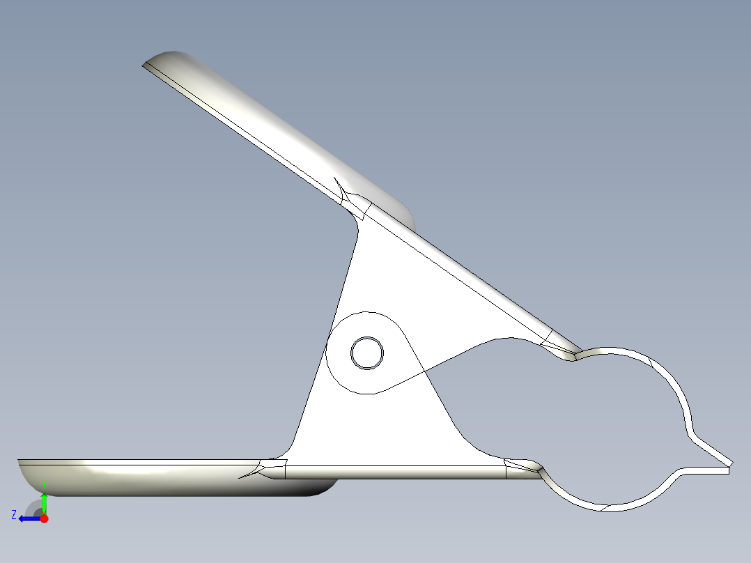 64 毫米金属斗牛犬夹右视图