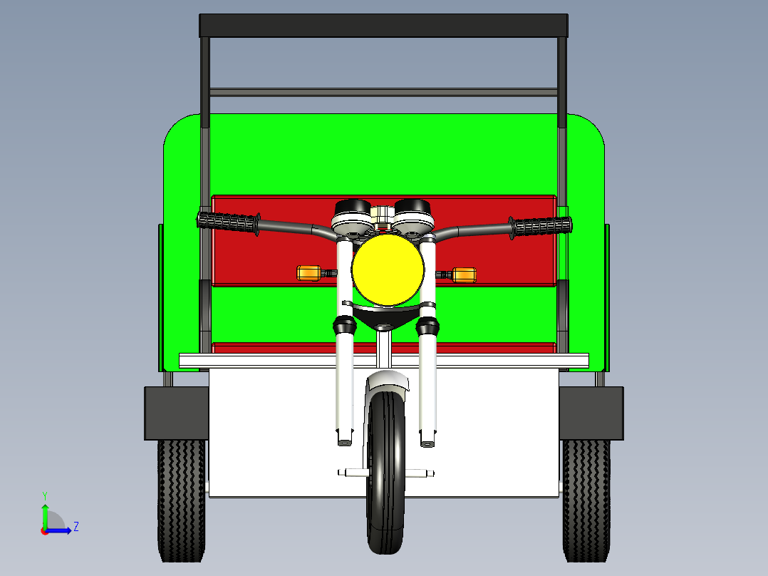 B3003960-电动三轮车左视图