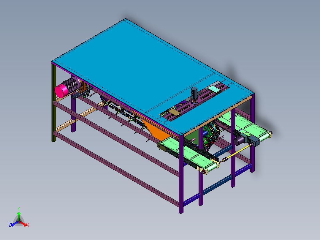 豆油皮加工成套设备正等轴测图