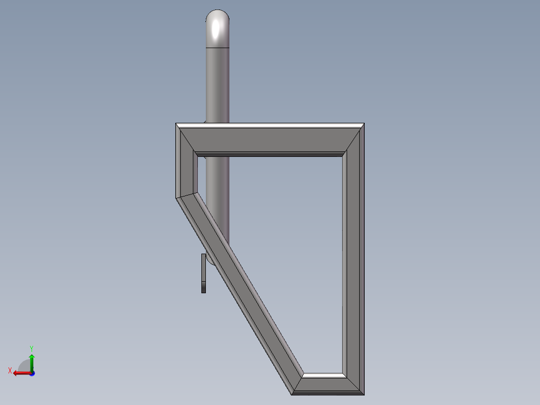 可折叠不锈钢椅子后视图