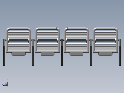 可折叠不锈钢椅子右视缩略图