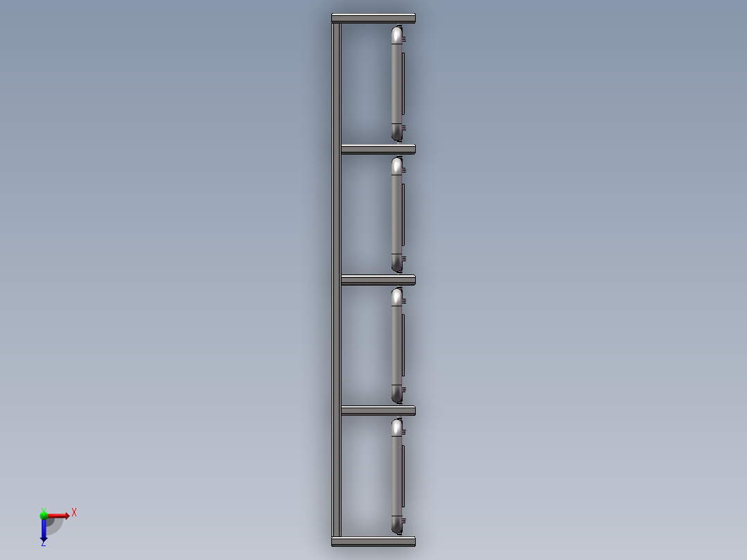 可折叠不锈钢椅子俯视图