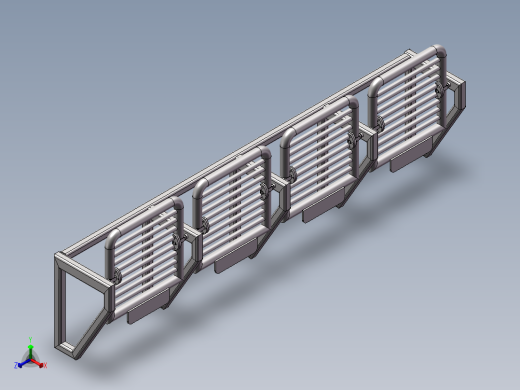 可折叠不锈钢椅子正等轴测缩略图