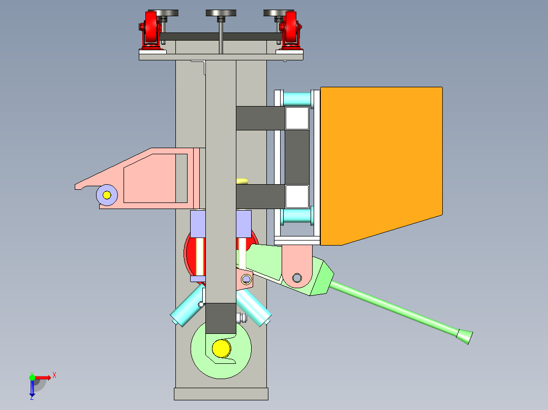 B2004289-卷纸切割机俯视图