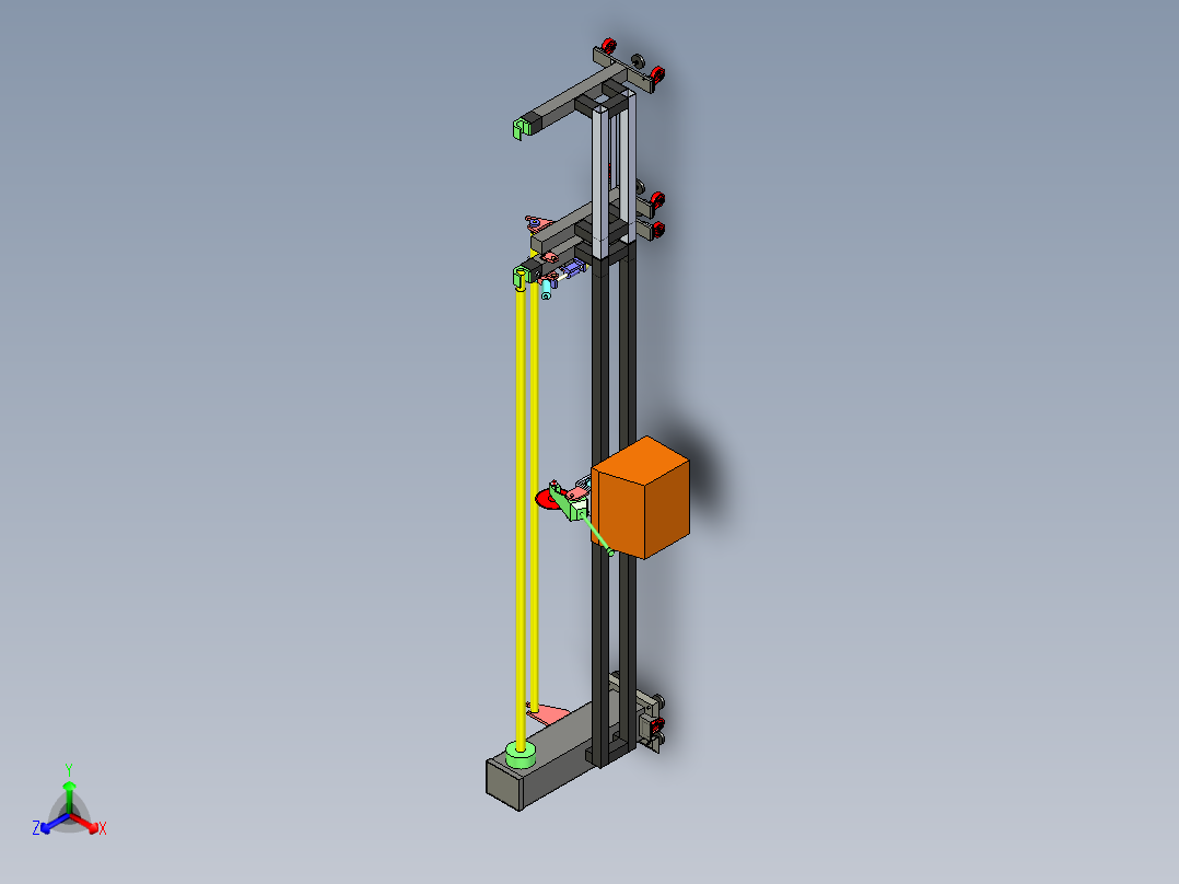 B2004289-卷纸切割机正等轴测图